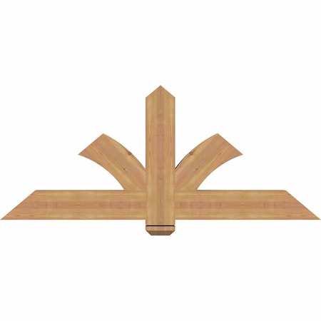 Ekena Millwork Redmond Smooth Timber Gable Bracket, Western Red Cedar, 60"W x 25"H x 3 1/2"D x 5 1/2"F, 10/12 Pitch GBW060X25X0406RED00SWR